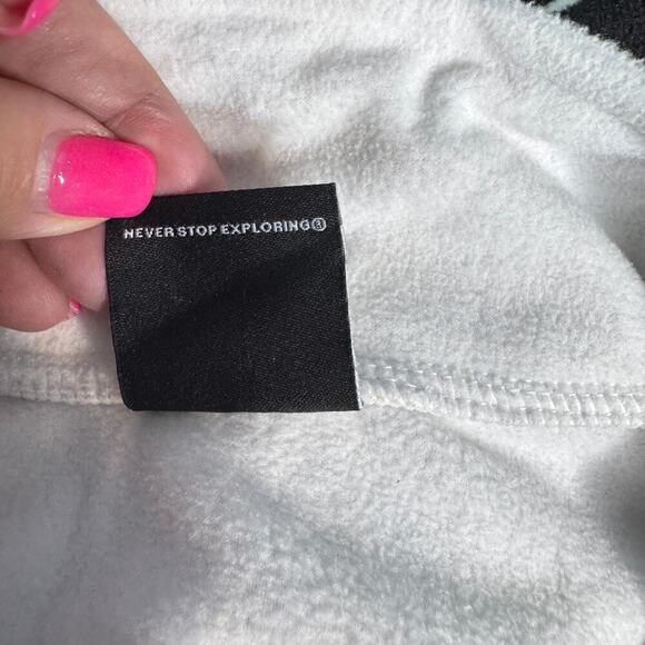 The North Face Youth sz XL Black White Glacier 1/4 Snap Pullover Fleece LS - Picture 5 of 11